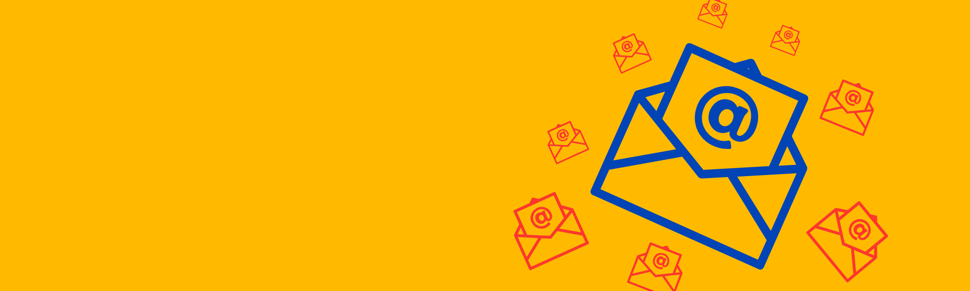 colorful image of envelope and email sign