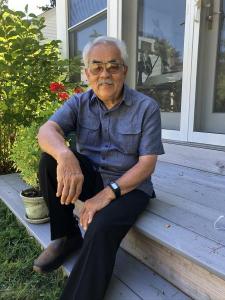 man sitting on steps