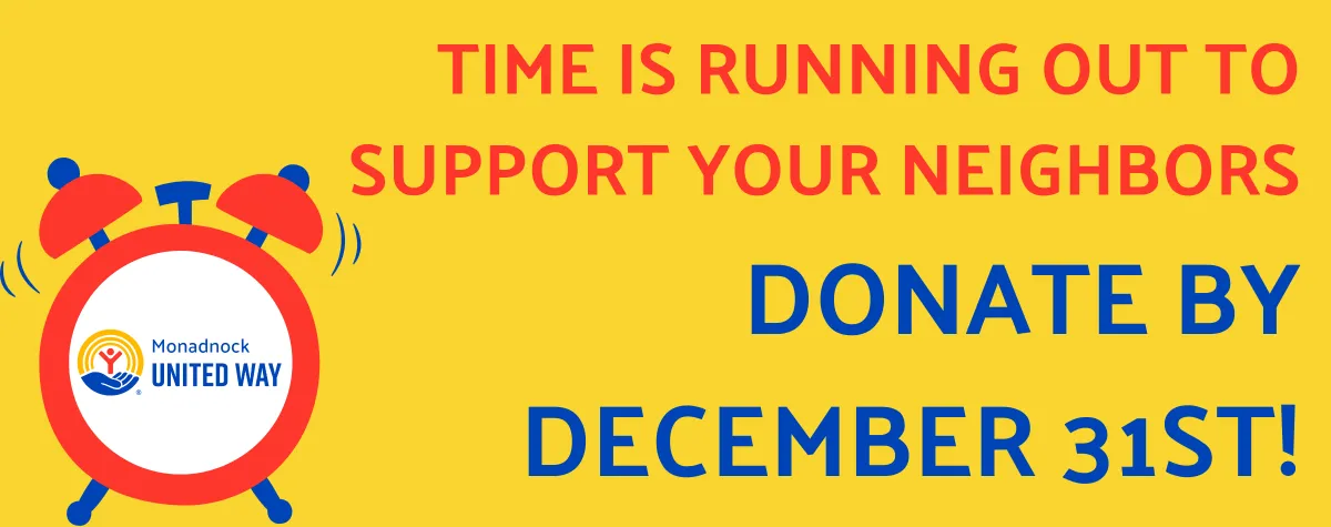 ringing alarm clock with time is running out message