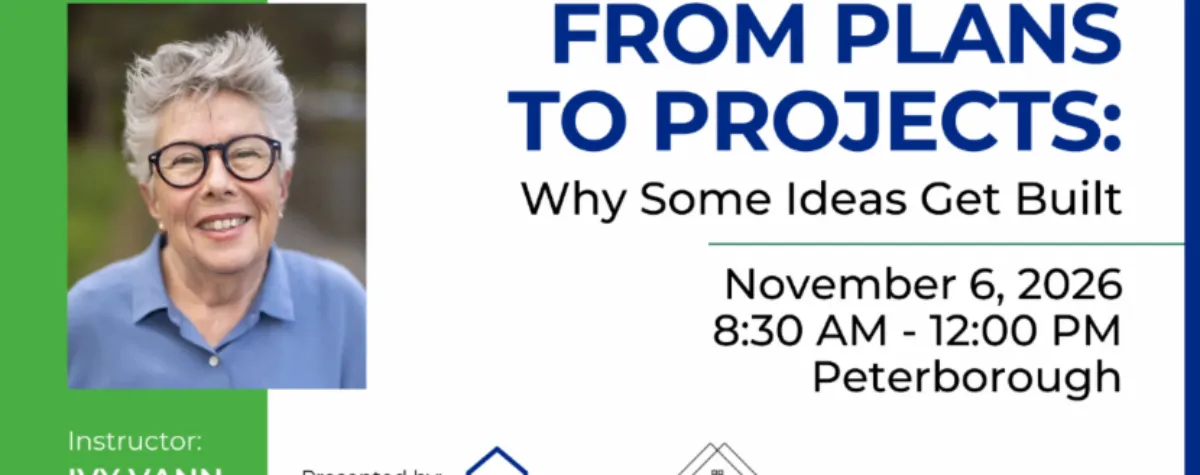 banner for From Plans to Projects event with picture of Ivy Vann