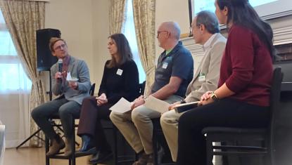 Monadnock Housing Collaborative Panel speaking at kick-off event