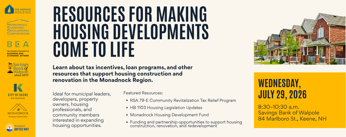 ad for event on resources for making housing developments come to life